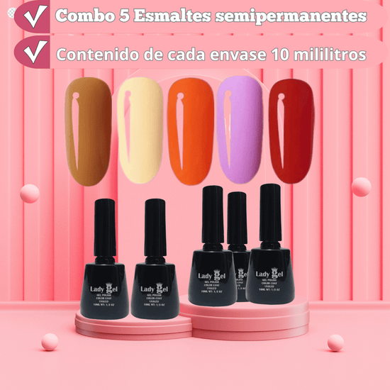 Esmaltes semipermanentes lady gel