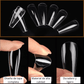 uñas press on transparentes base top