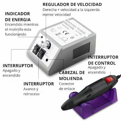 Taladro de uñas eléctrico - lesibu